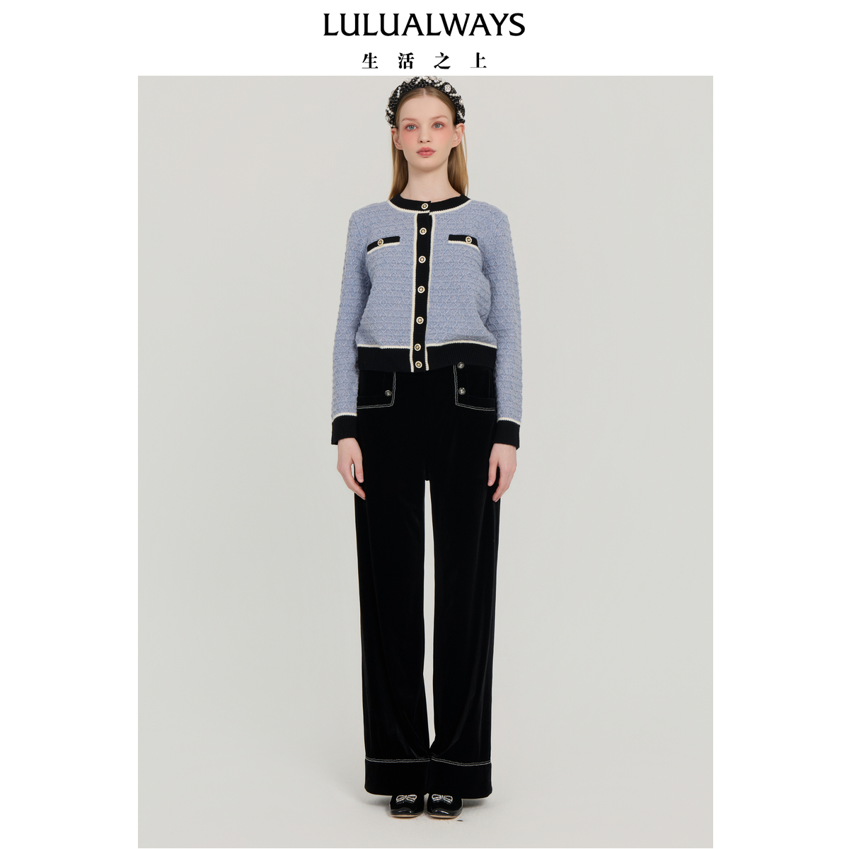 LULUALWAYS【商场同款】25秋季新款毛衣针织开衫短款外套OQD001W