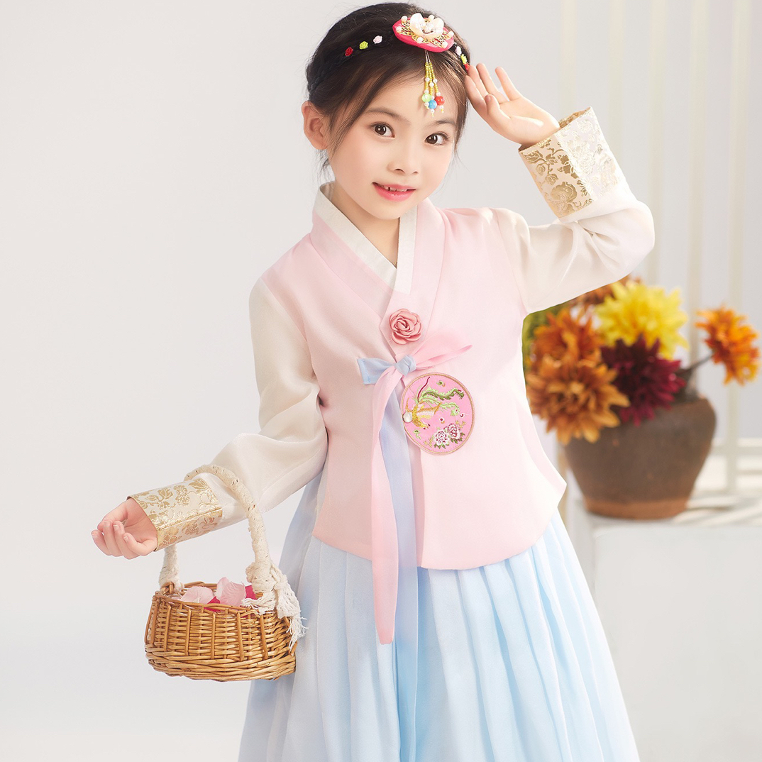 儿童朝鲜族传统服装少数民族舞蹈演出服韩服礼服旅拍写真服