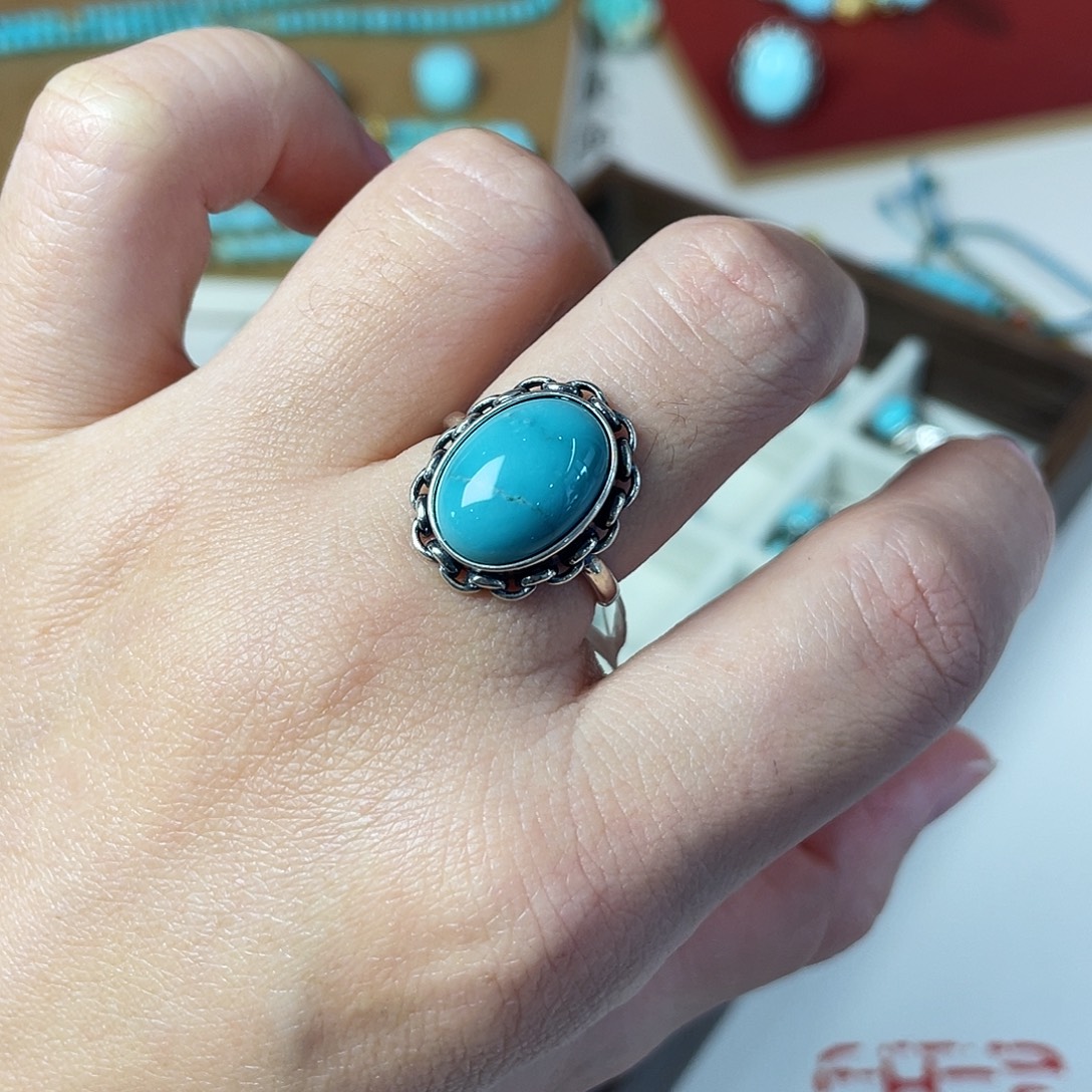 绿松石银S925镶嵌配饰