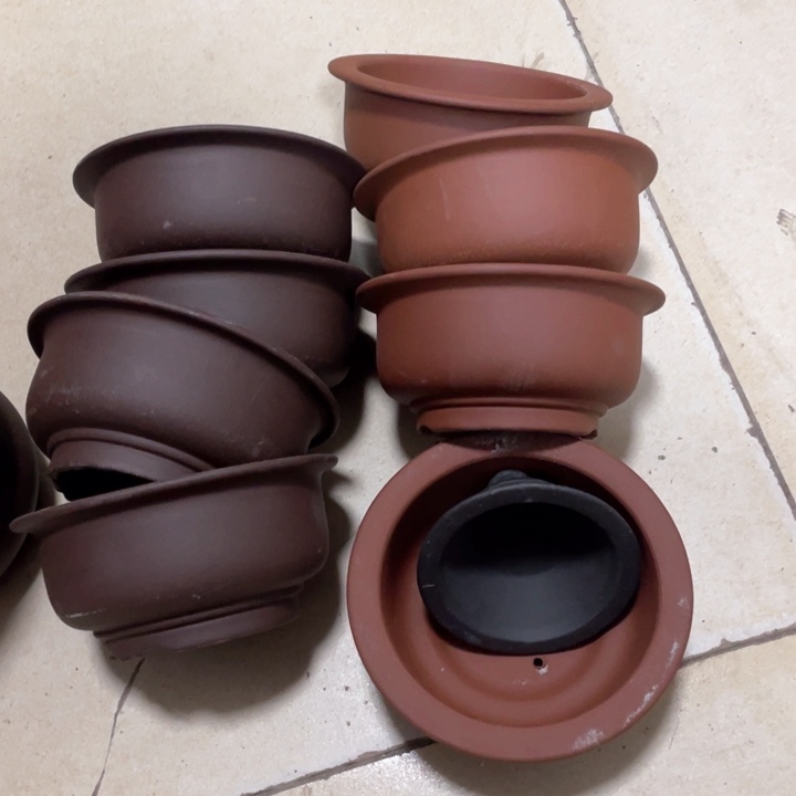 紫砂花盆紫砂口15高7