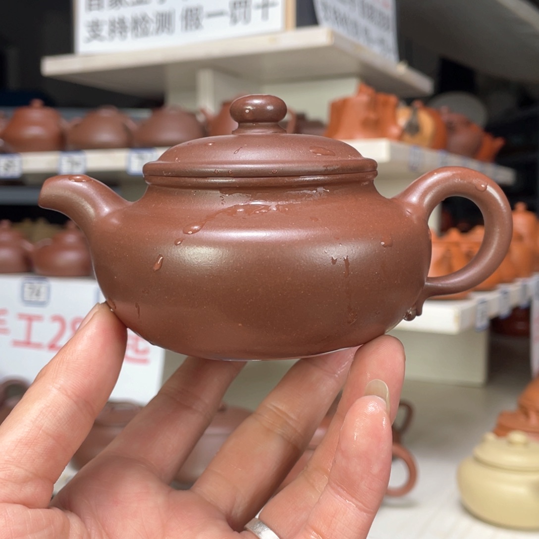紫砂茶壶紫泥全手工230毫升