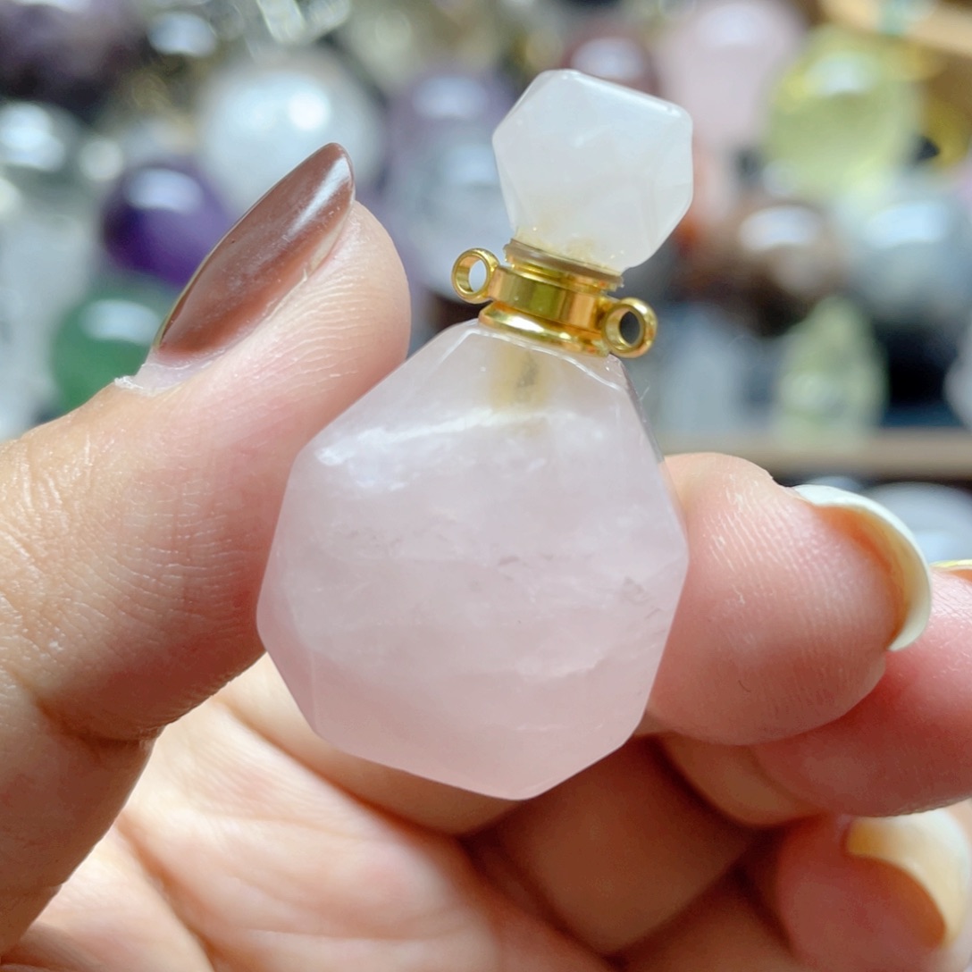 粉晶香水瓶未镶嵌水晶