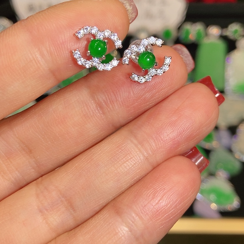 【闪购商品】未镶嵌翡翠耳饰天然翡翠