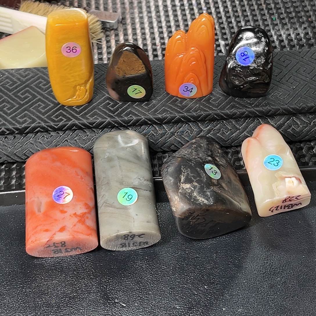 寿山石印石温**玉我都是自己买给他们