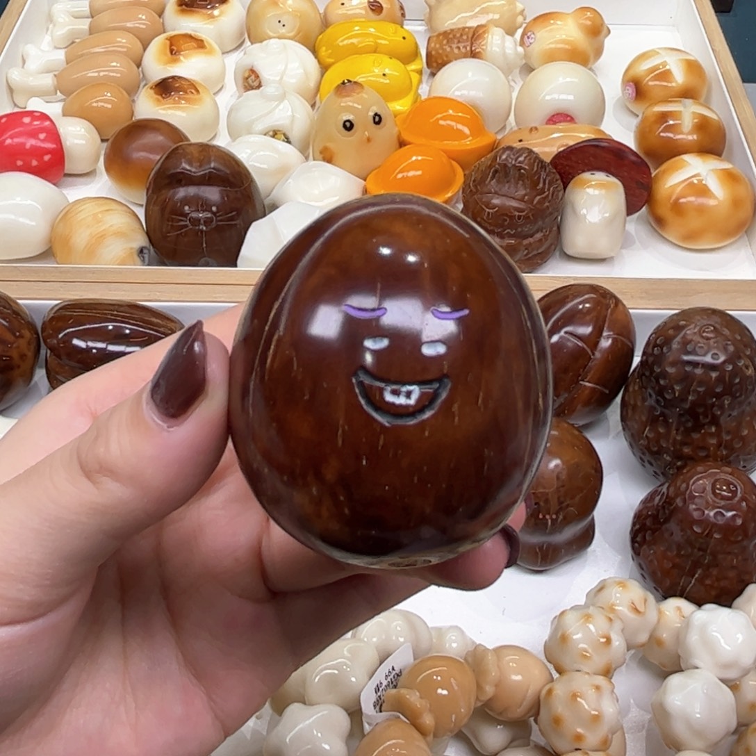 手串菩提根/象牙果8.31.23库克把件鸡蛋微瑕
