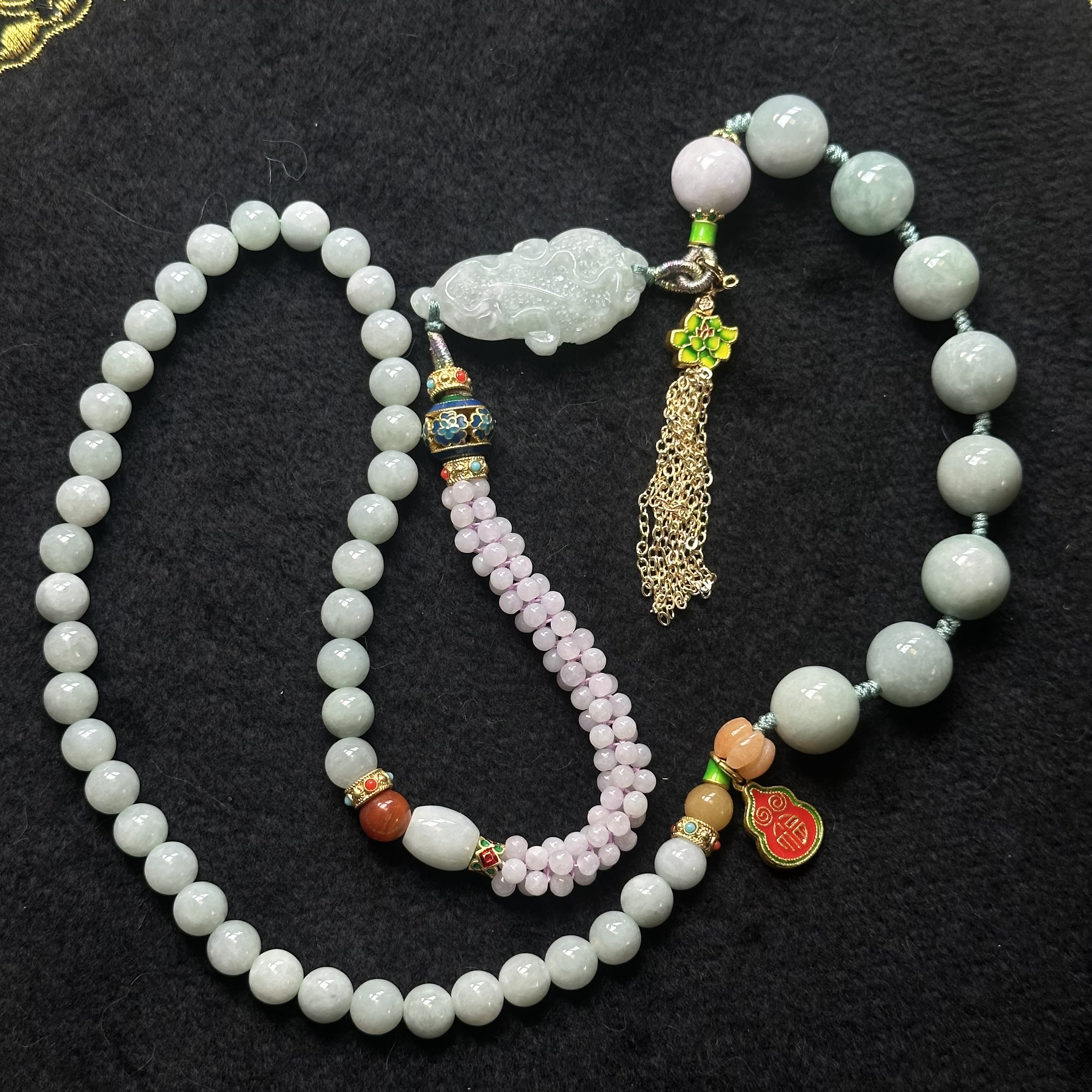 翡翠项链 白菜百财