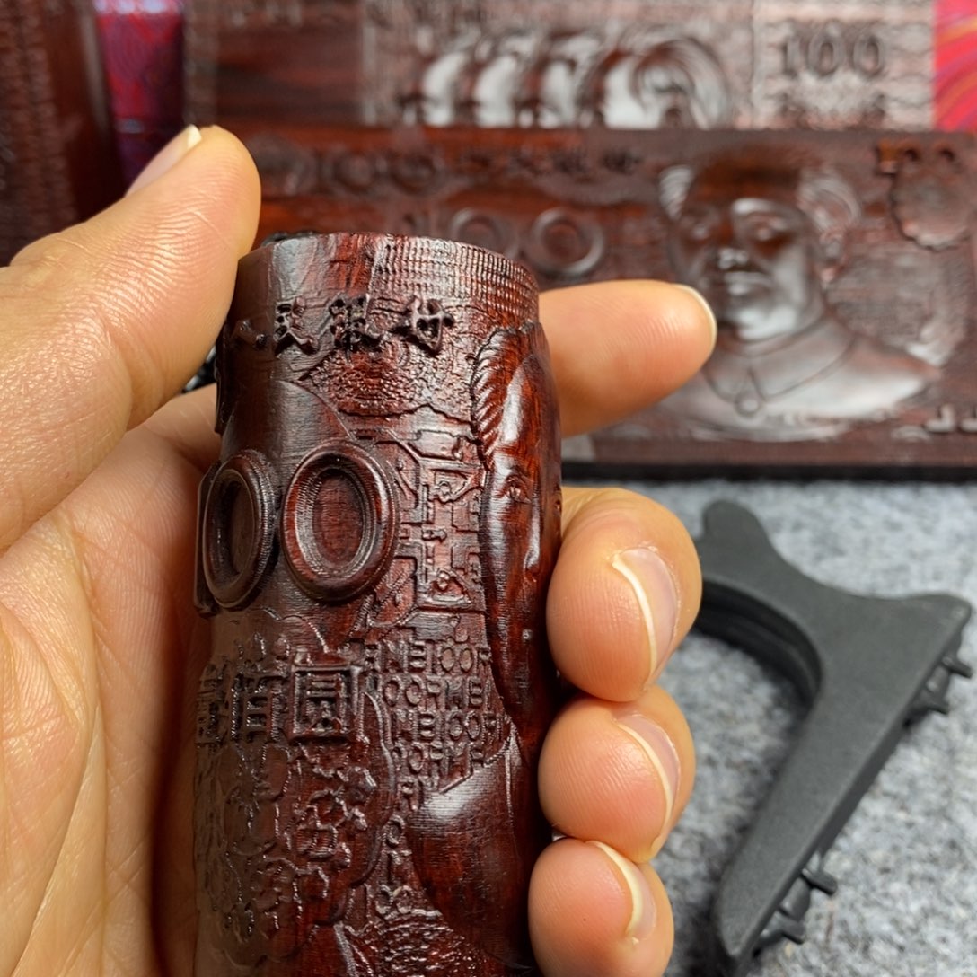 木紫檀木手中有钱4头