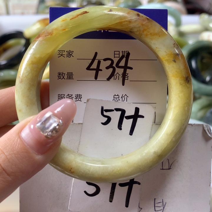 蛇纹石玉手镯未镶嵌434