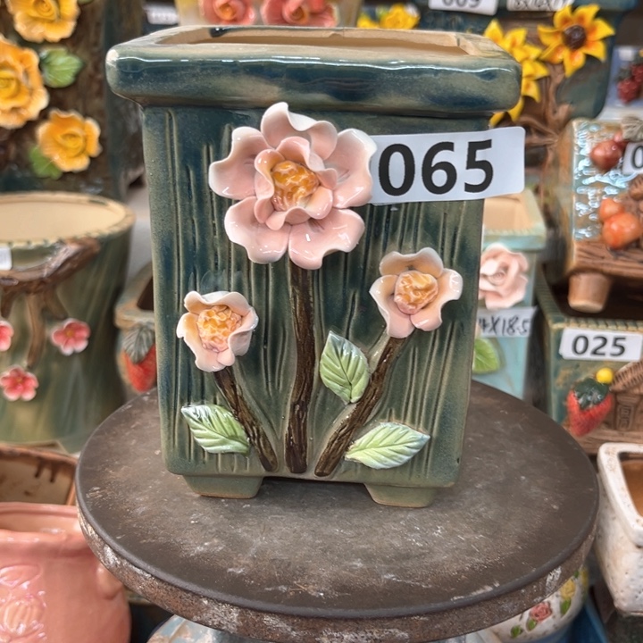 紫砂花盆粗陶材质多肉花盆