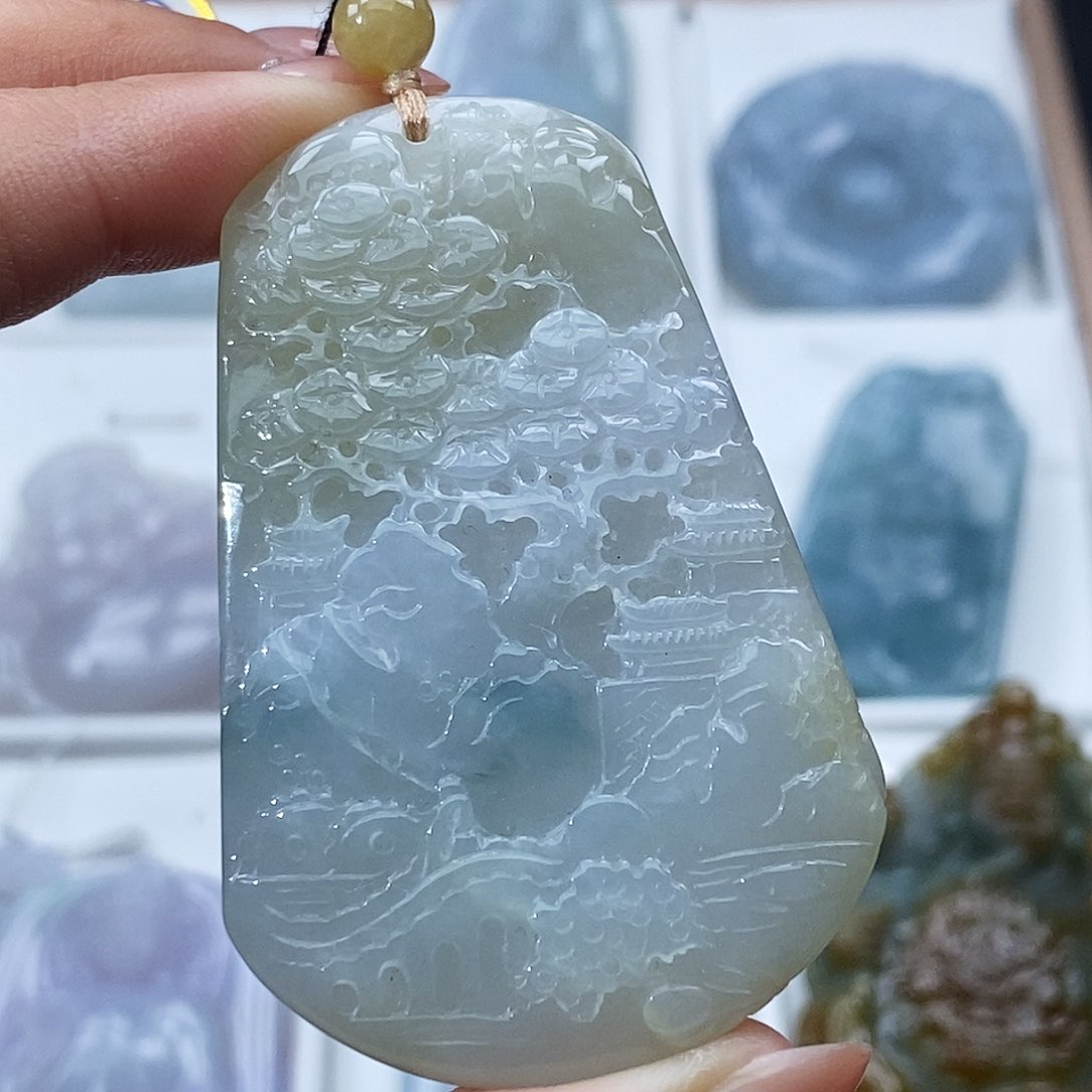 翡翠未镶嵌颈饰翡翠