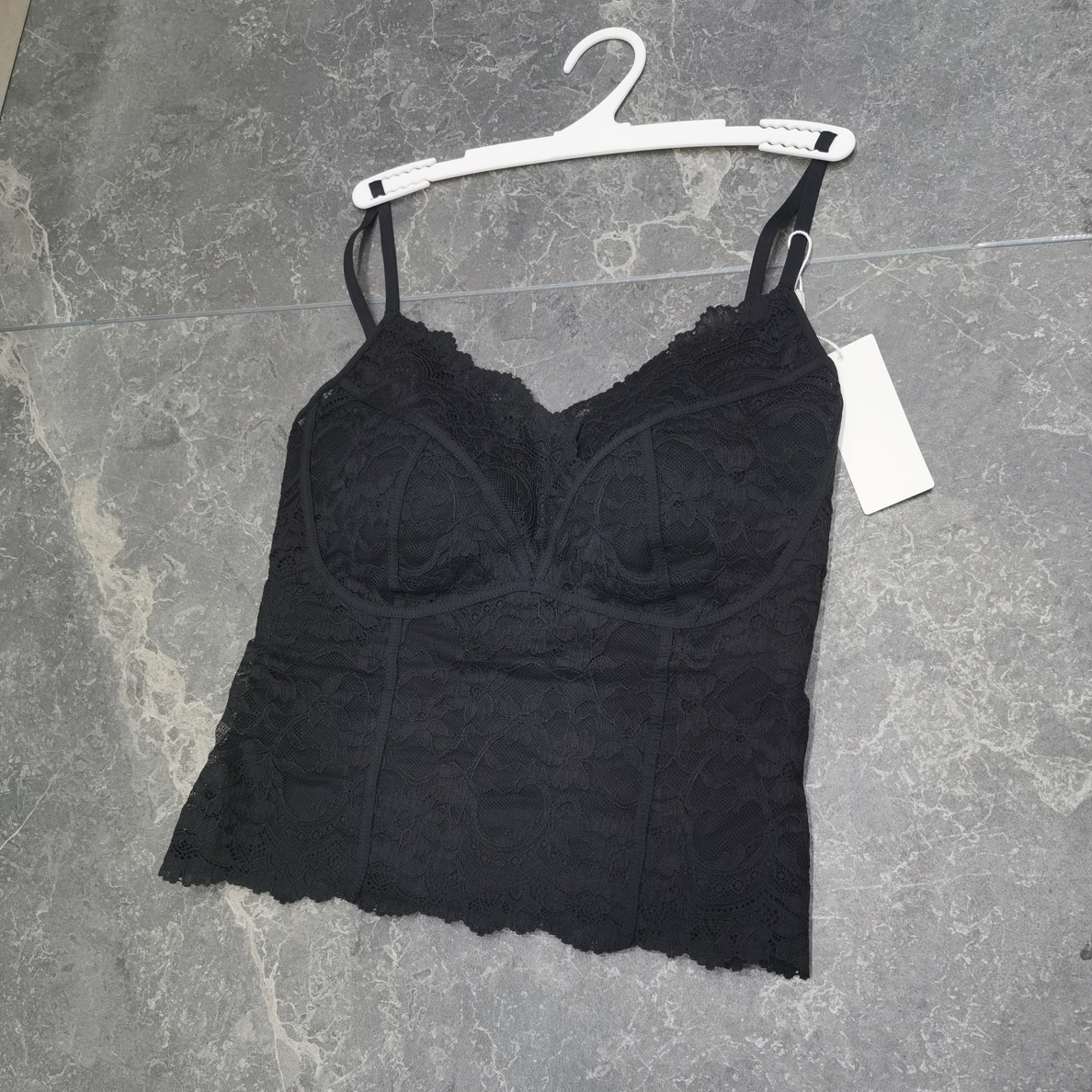 欧洲站2025秋季新款欧货无痕美背吊带女背心蕾丝印花内搭塑型内衣