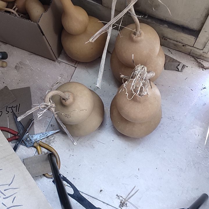 秋***叶天然葫芦4个中号葫芦