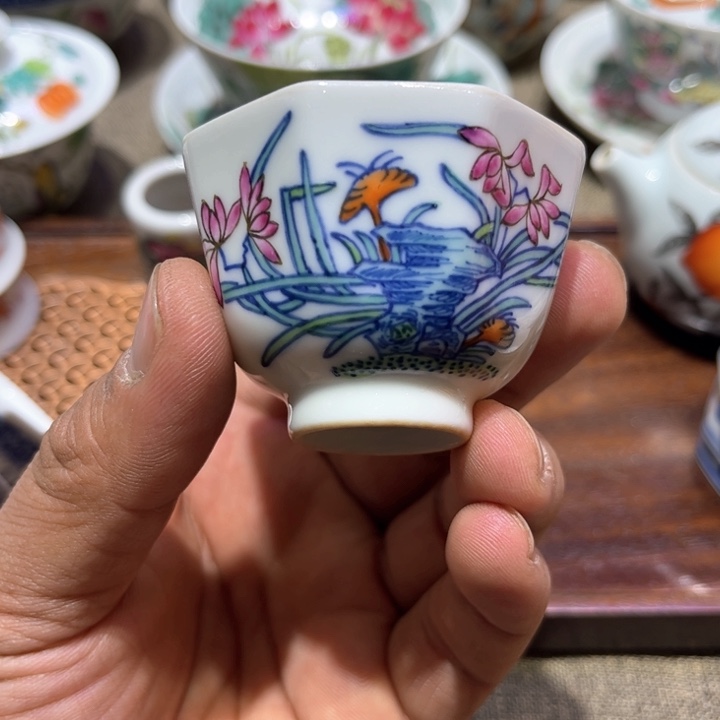 纯手绘精品盖碗杯