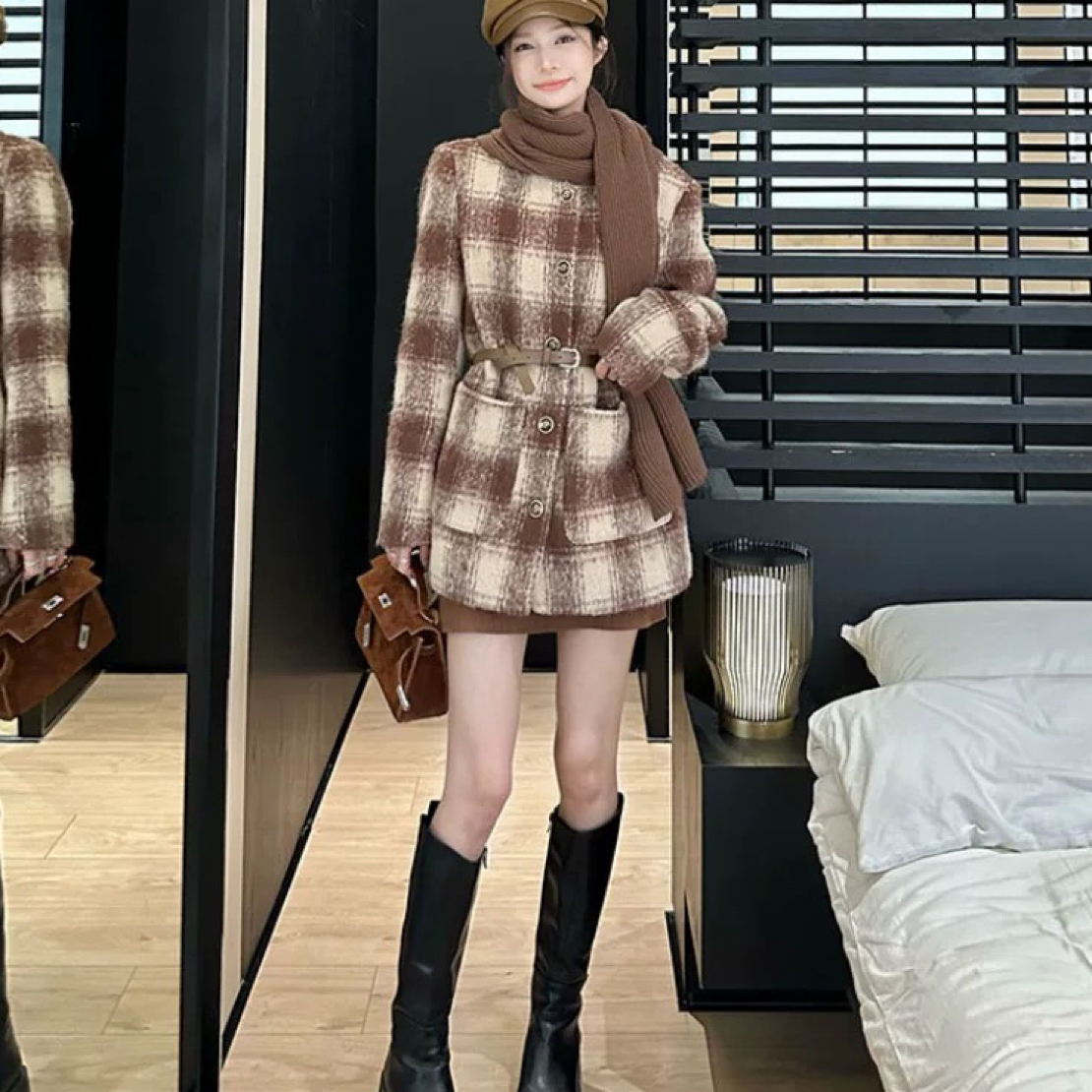 9225卡色呢子外套➕腰带