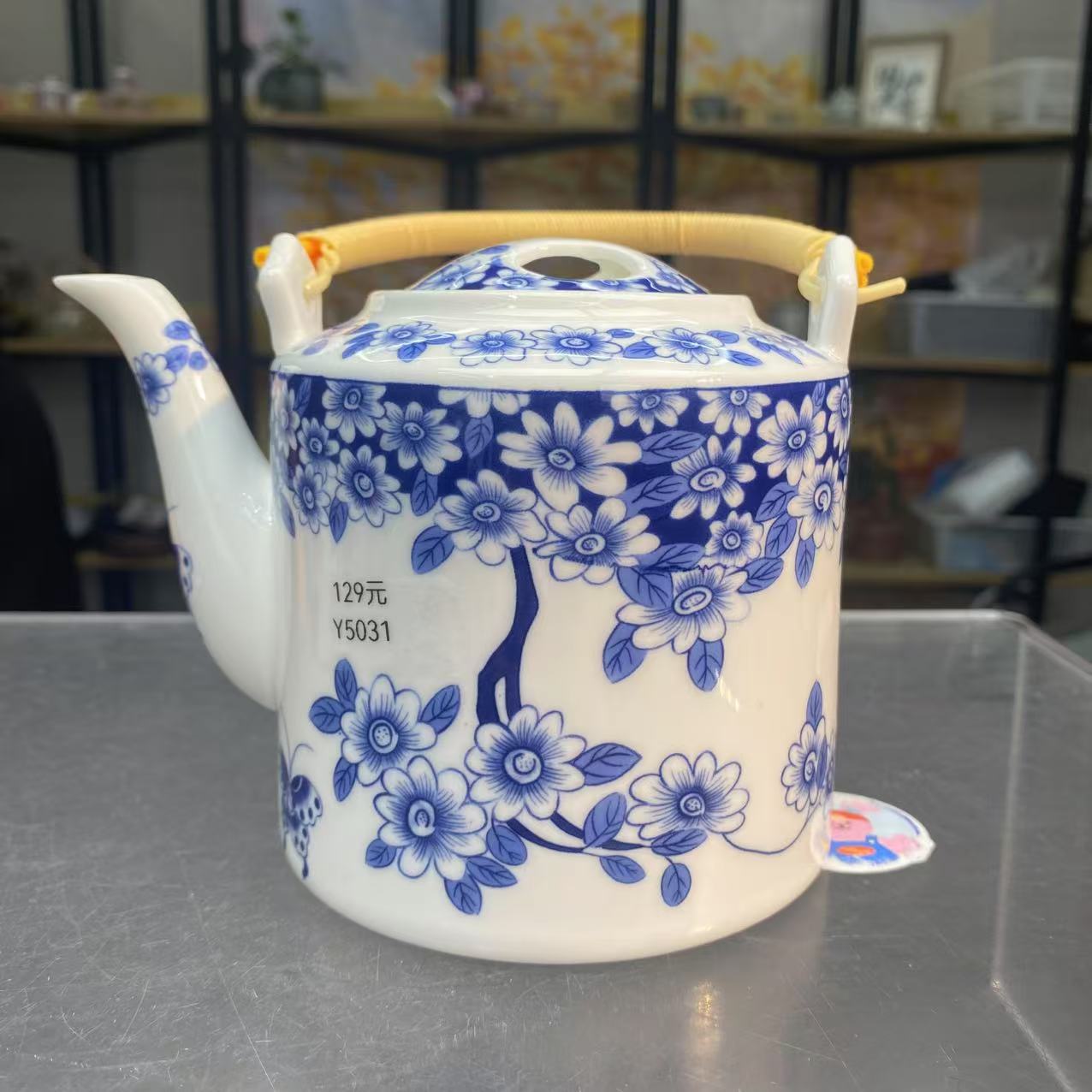 莉火火茶器 青花蝶恋花提梁壶-5031，（直播专享）