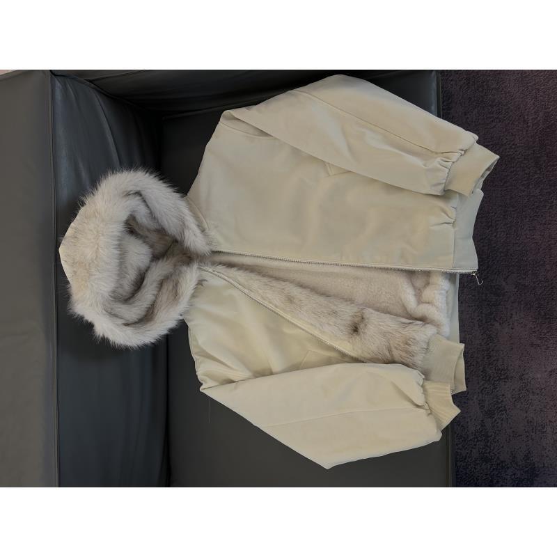 Z314【栗丽子专属】座山雕连帽棉衣美式PU皮保暖加厚毛领棉服外套
