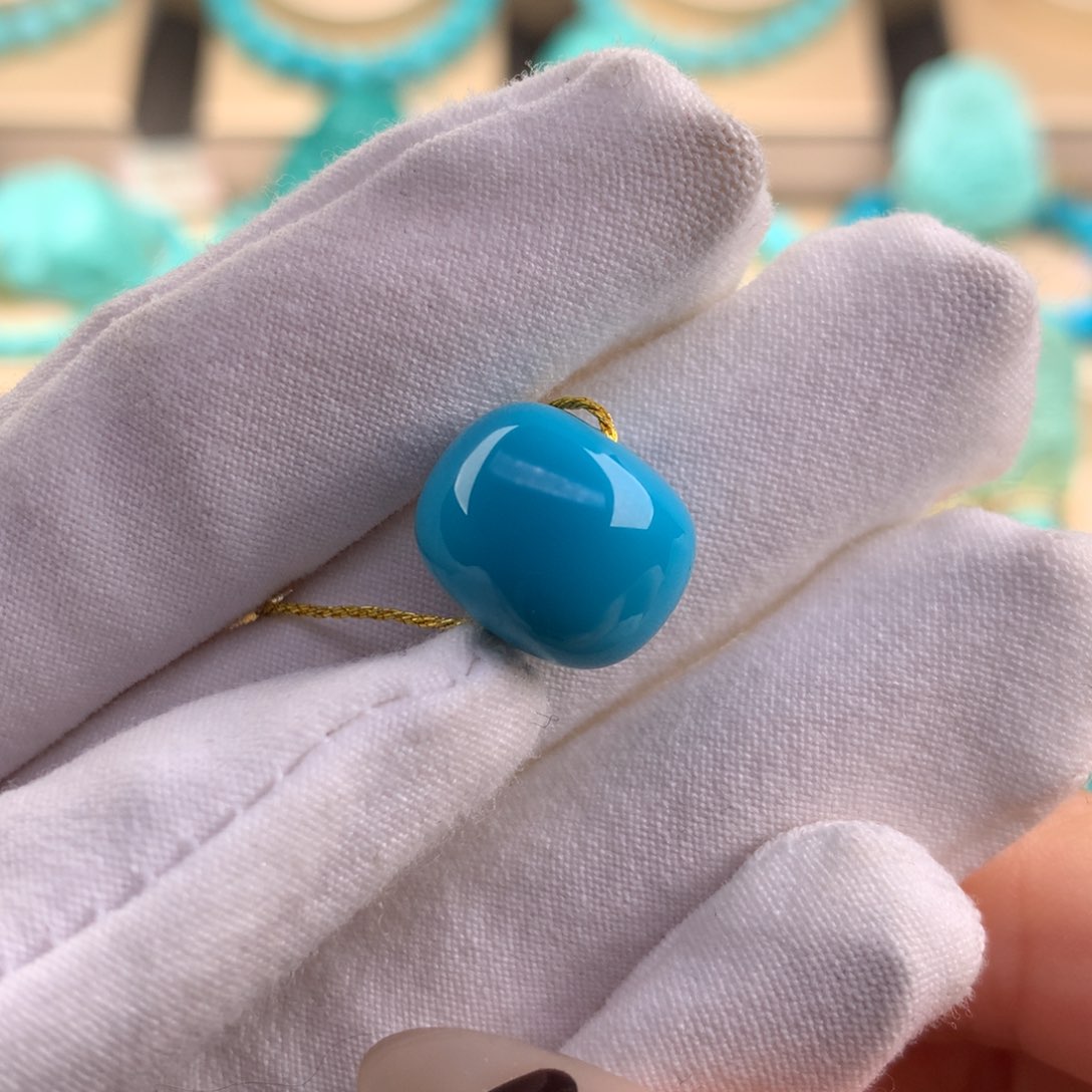 绿松石珠宝奇石未镶嵌14.4*11.7mm