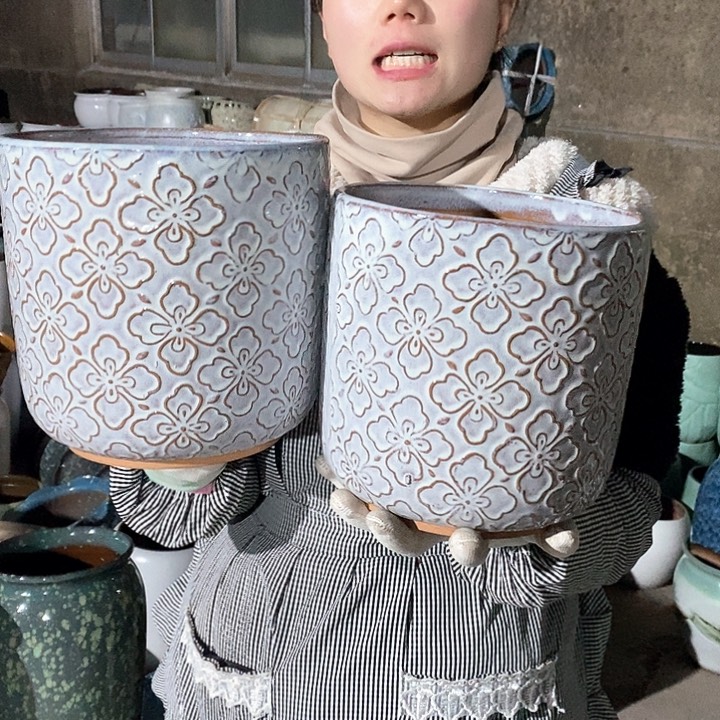 紫砂花盆正品口20高20