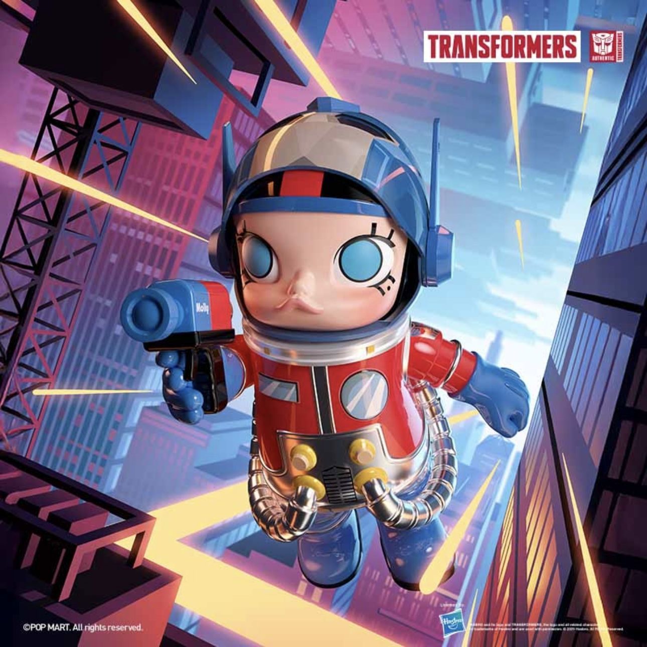 POPMART泡泡玛特 MEGA SPACE MOLLY JOY系列400%体擎天柱潮流手办