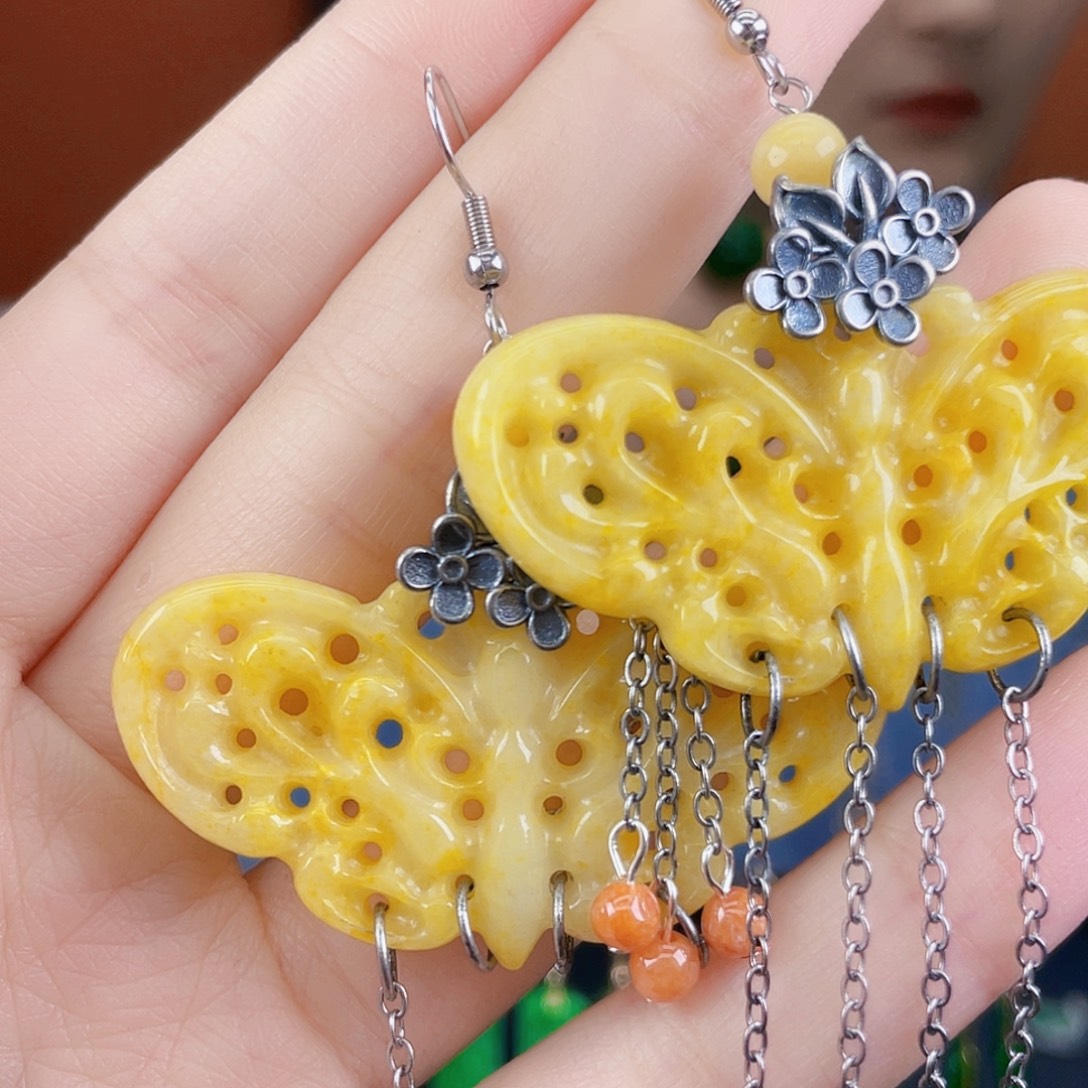 翡翠未镶嵌耳饰饰品