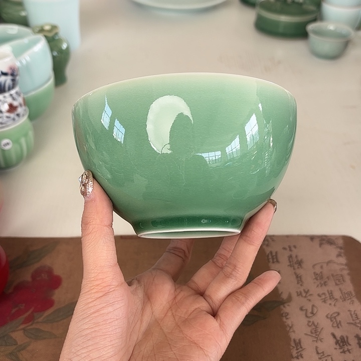 龙泉云间青瓷小米茶器