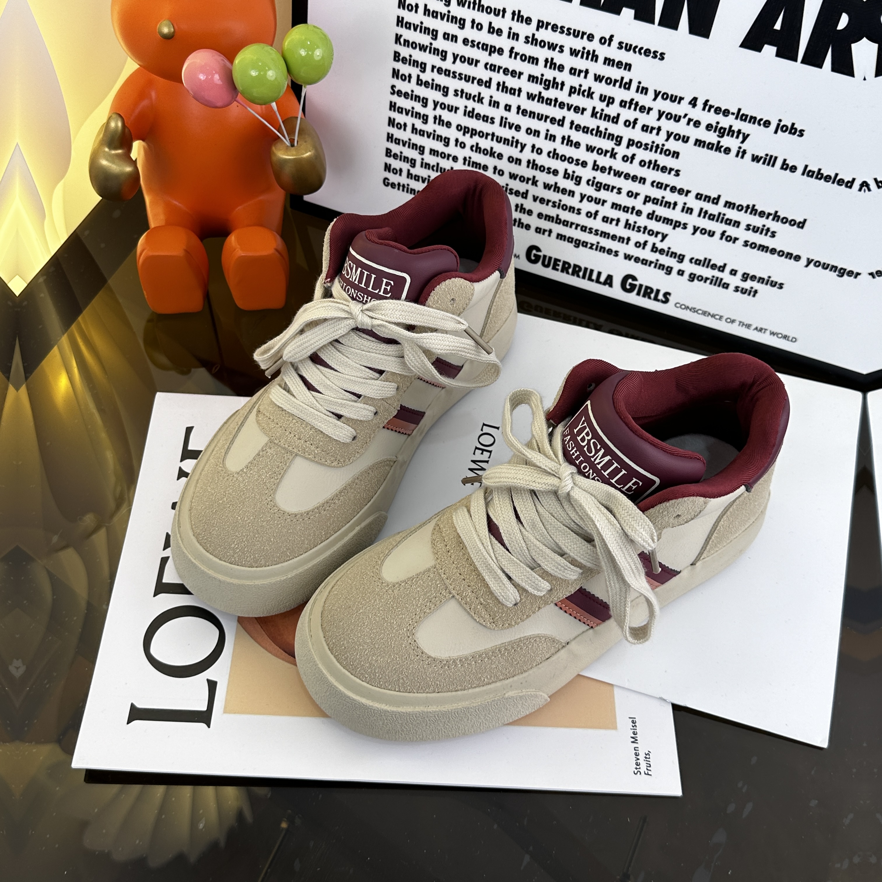 【小铭学长】 休闲翻毛皮高帮百搭高帮板鞋女2025增高女鞋ins潮050