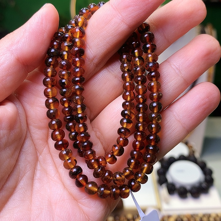 裸石琥珀未镶嵌植物风景珀5+