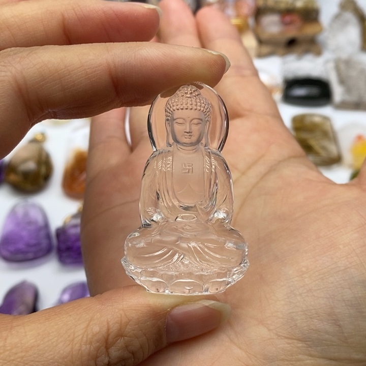 水晶颈饰未镶嵌若**寒定制