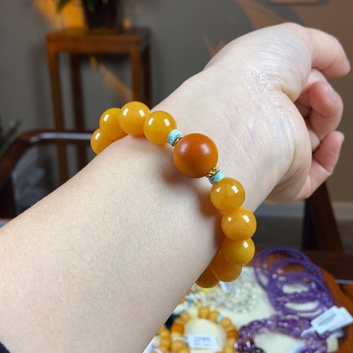 琥珀手链未镶嵌蜜蜡手串12