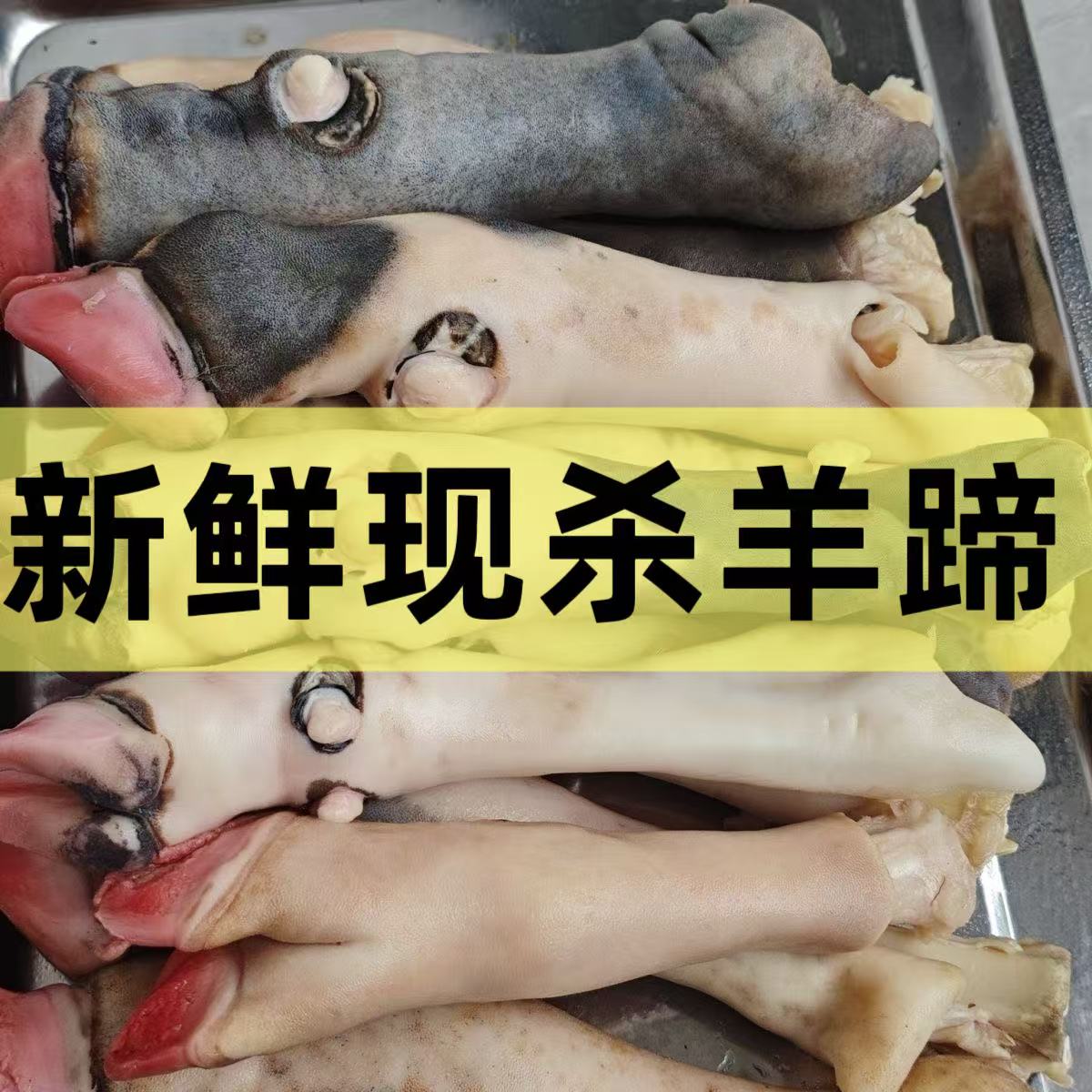 新鲜现宰带筋带箱9斤黑花羊蹄冷链包邮