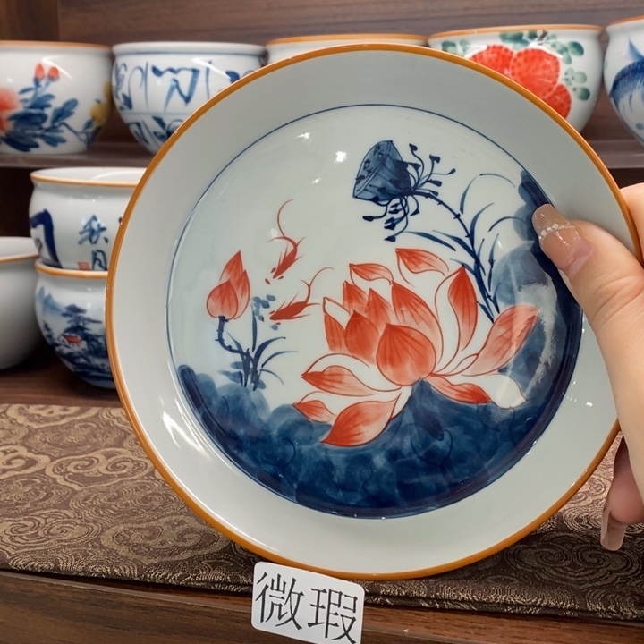 釉下老陶泥手工绘制
