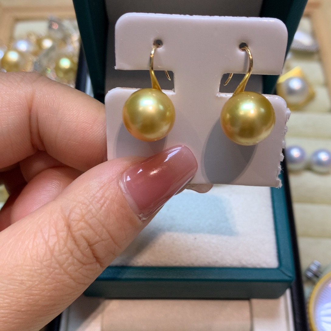 海水珍珠耳饰14K金镶嵌