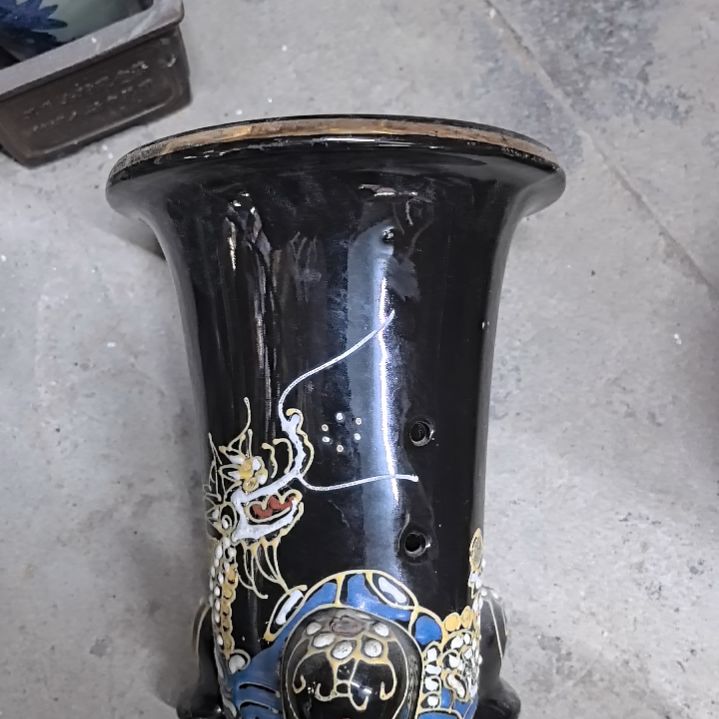 红陶小**子兰花盆1个