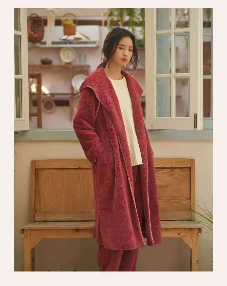 【小薇专属】朵朵可可252-172睡衣女秋冬双面绒保暖家居服睡袍
