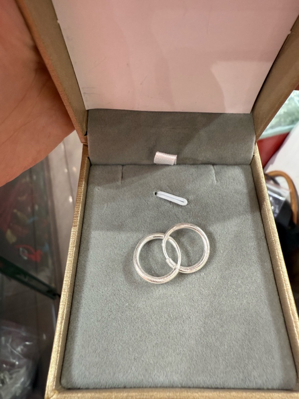 足银耳饰 纯银纯手工素圈耳环男女通带银色