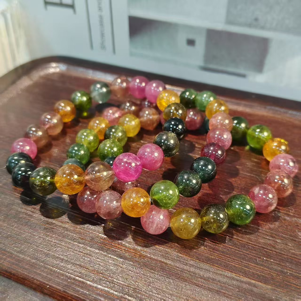 【书记甄选】碧玺单圈手链 约9mm 多样性发一件 GXC031