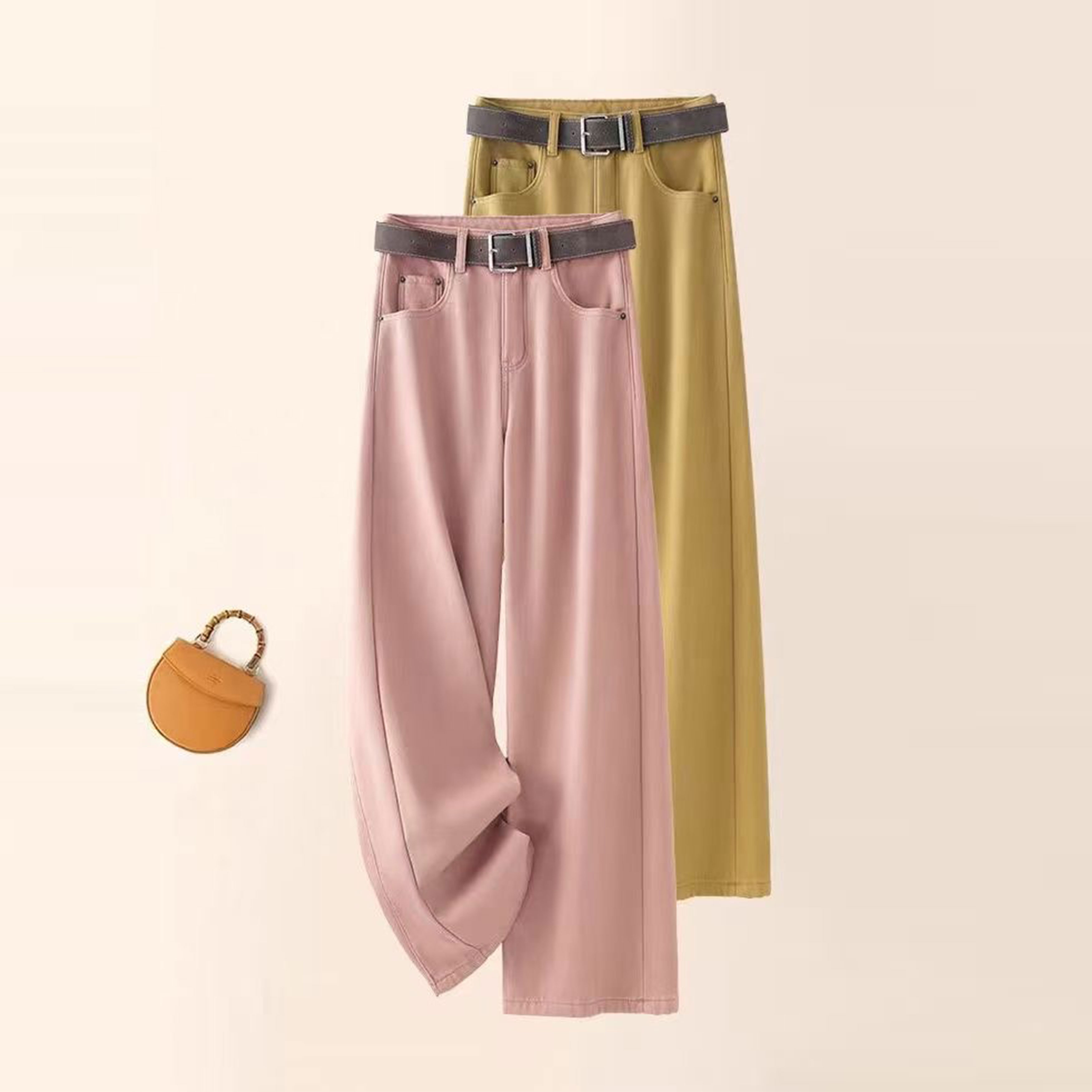 诗妮歌25&SS高定 | 【暮春色】彩色直筒高腰牛仔裤慵懒休闲