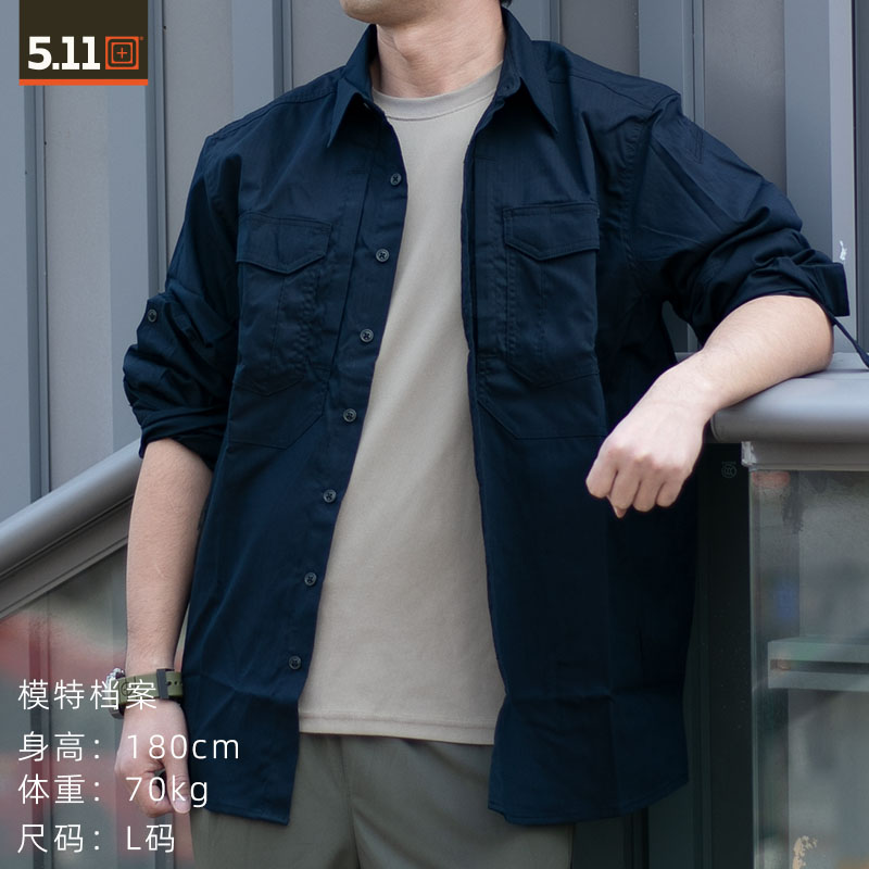 美国5.11时刻待命长袖衬衫72543户外通勤耐磨透气休闲衣511衬衣