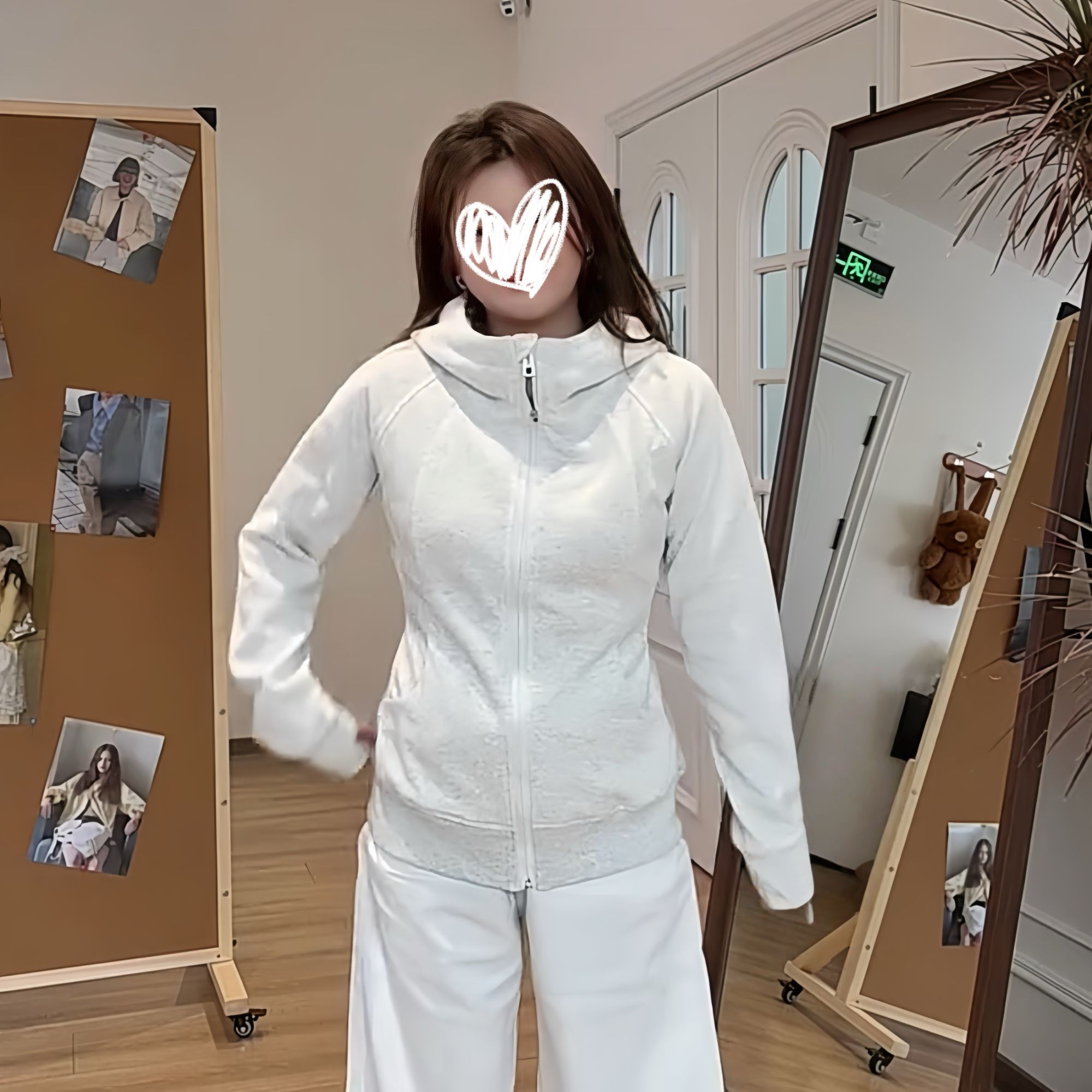 新款大码休闲瑜伽服连帽拉链外套运动风百搭显瘦上衣