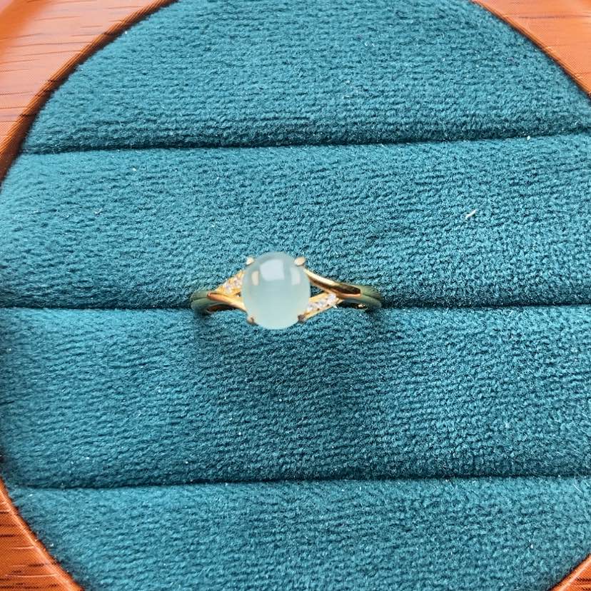 【闪购商品】翡翠戒指银S925镶嵌兮兮