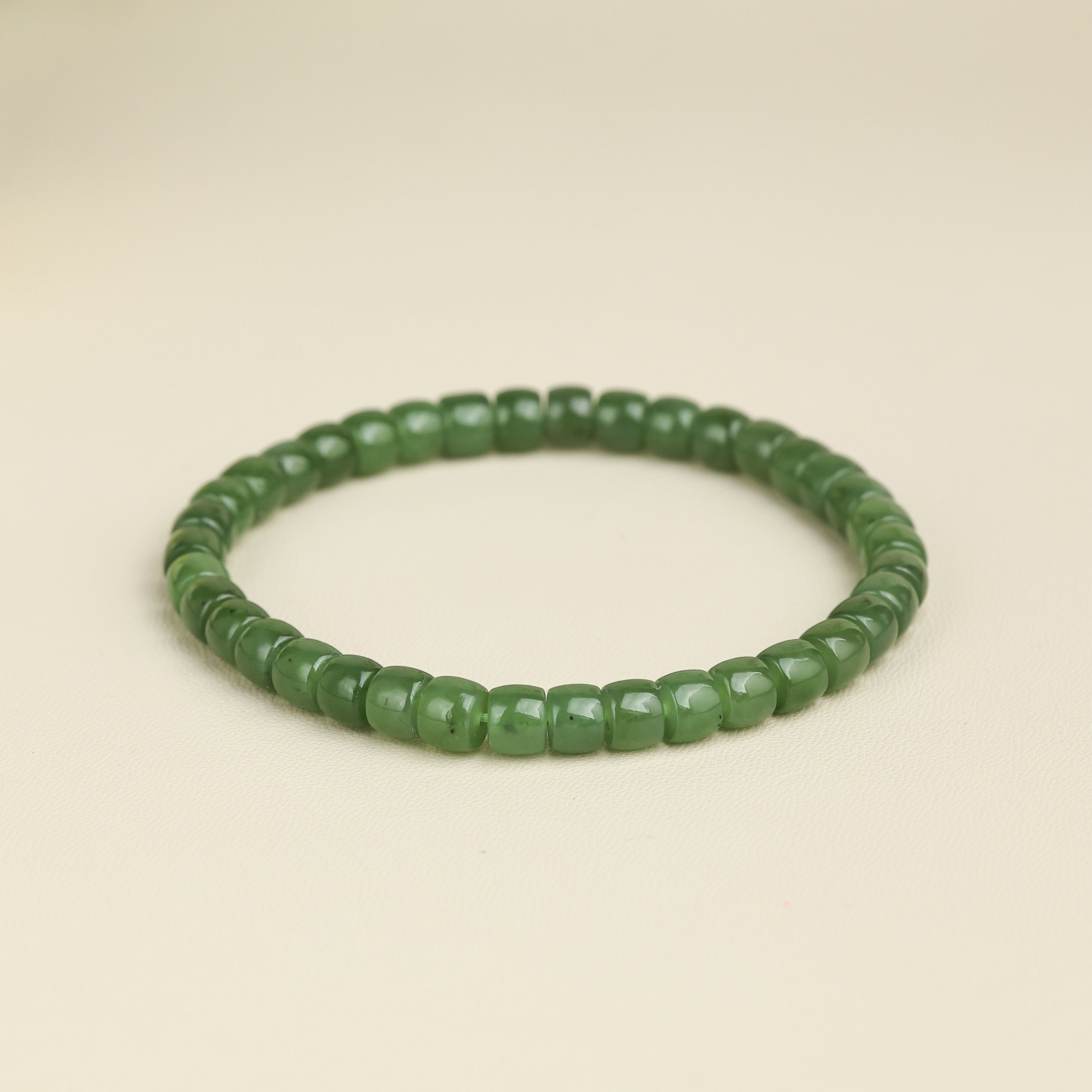 和田玉碧玉算盘直切手串-S4634-鹤