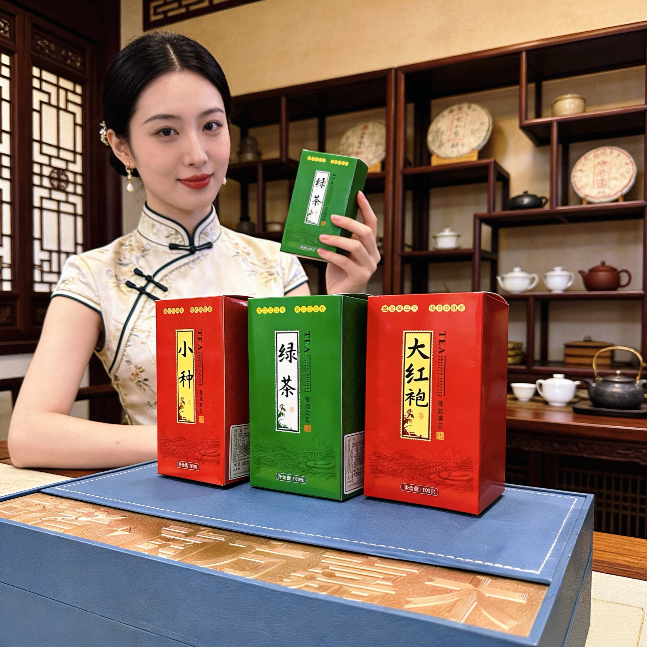 【三大名茶】高山碧螺春绿茶大红袍浓香型口粮茶小种红茶纸盒装新茶