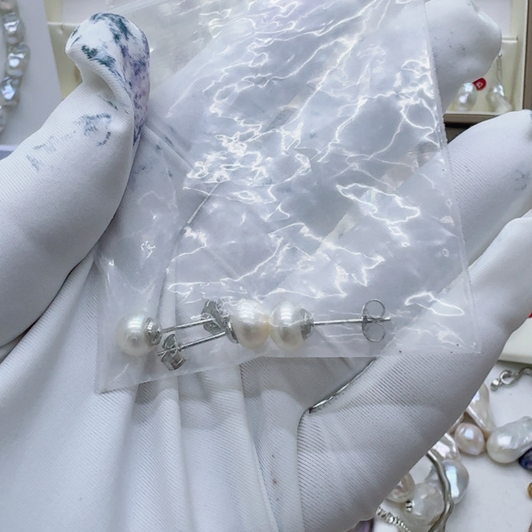 淡水珍珠胸饰银S925镶嵌