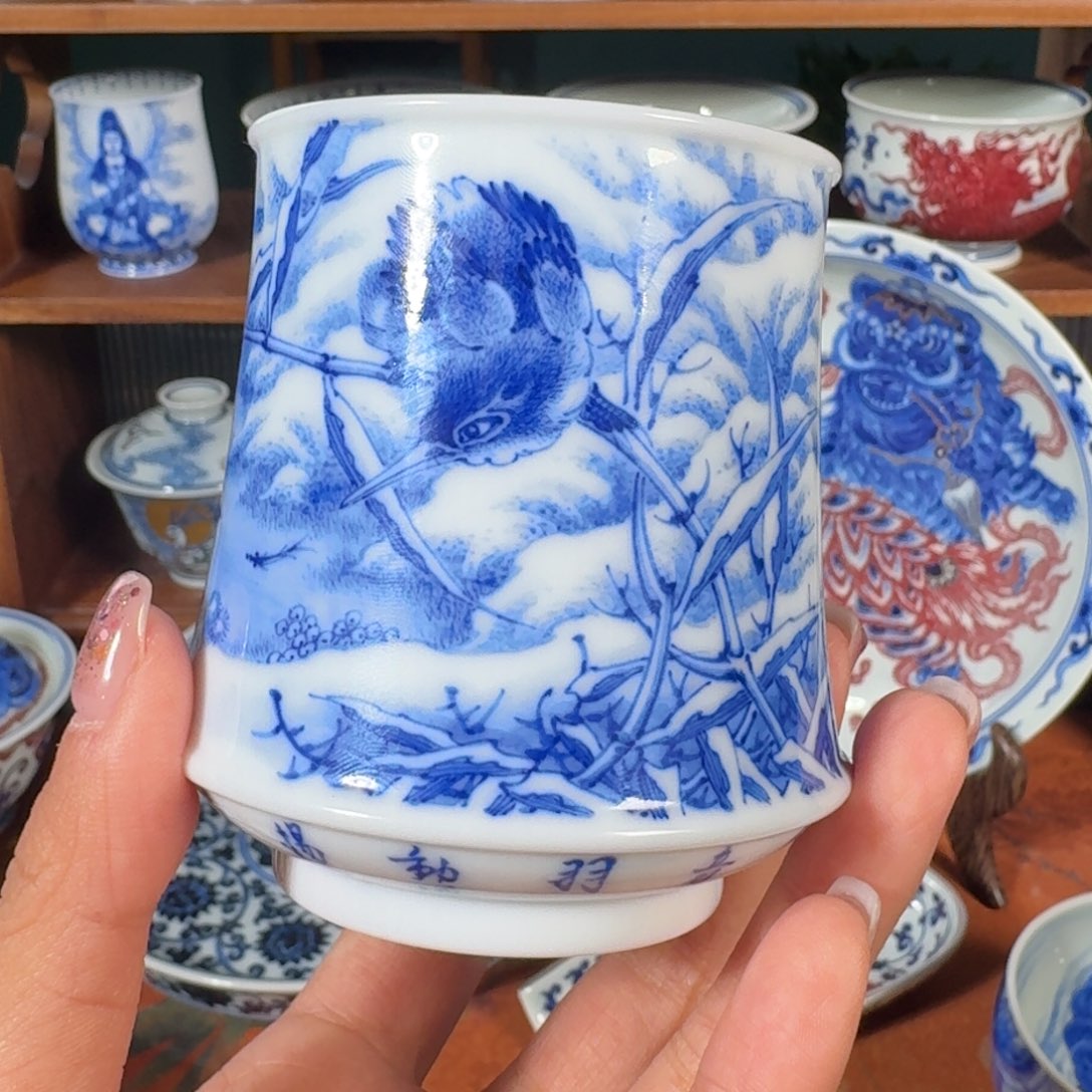 杯画堂春雪景单翠杯