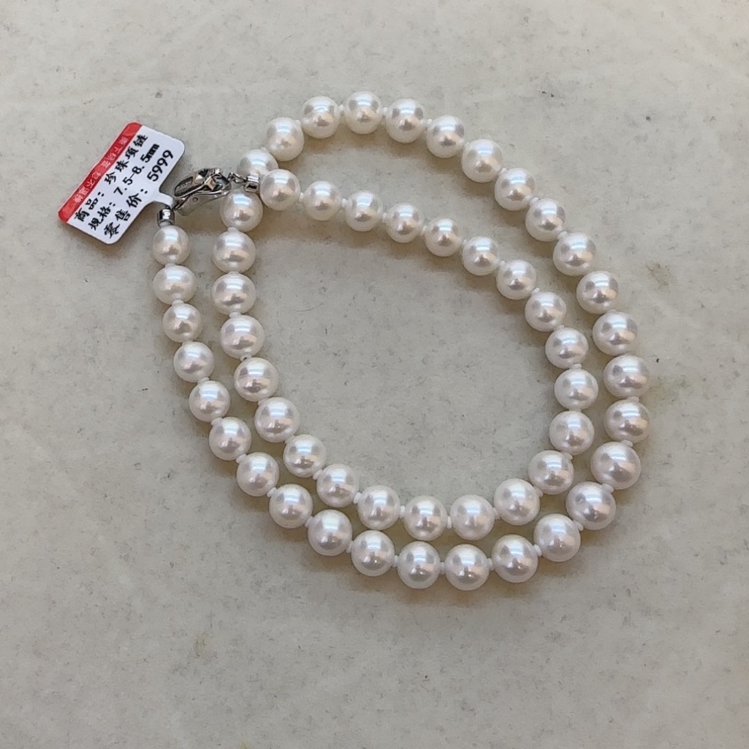 淡水珍珠项链银S925镶嵌