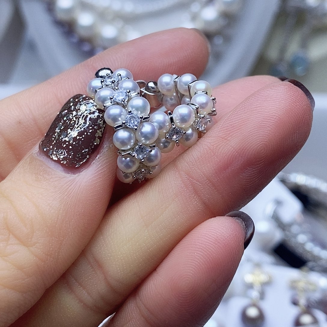 未镶嵌耳钉淡水珍珠︿****已