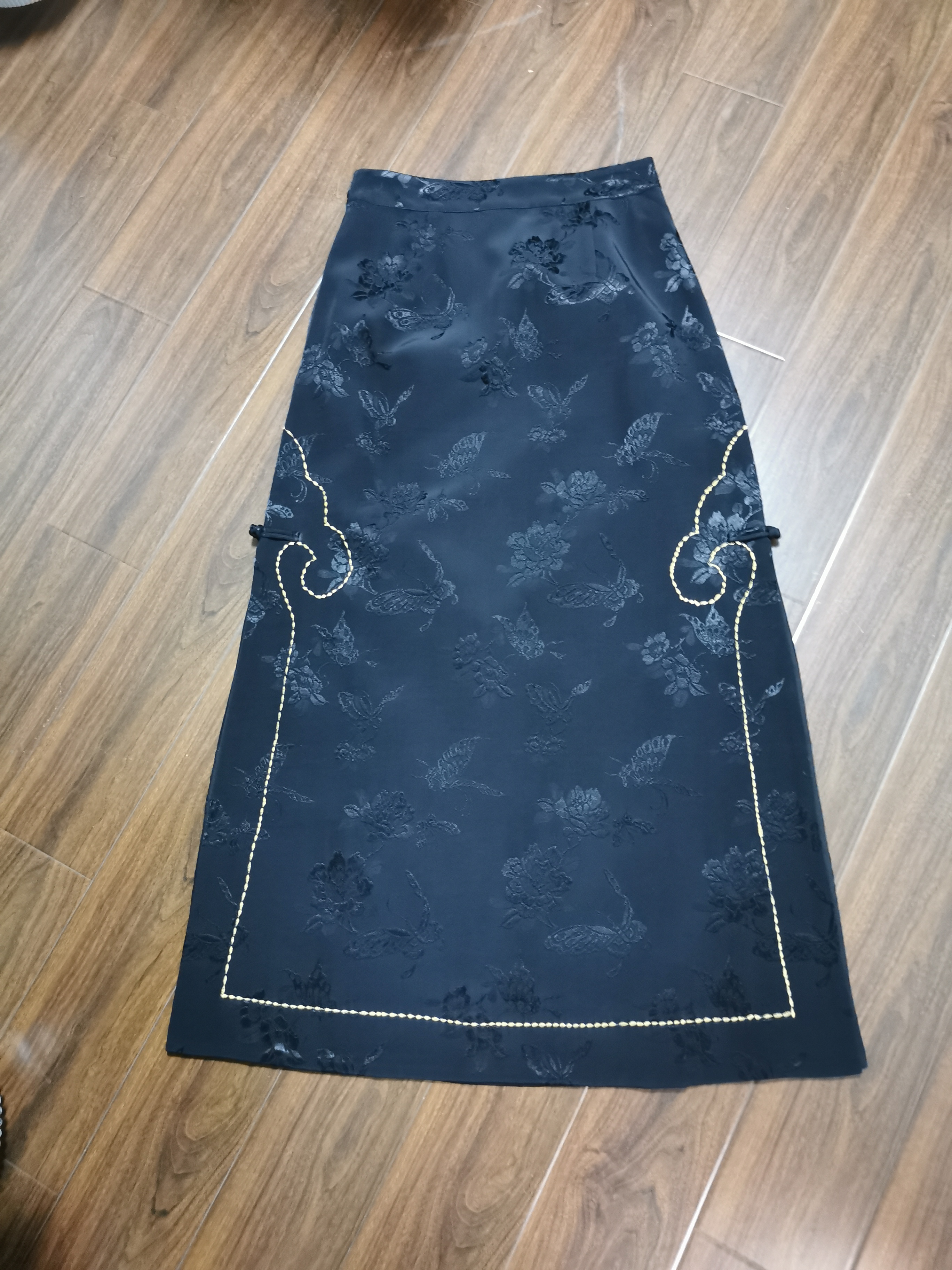 缎味原创-蝶恋花半身裙