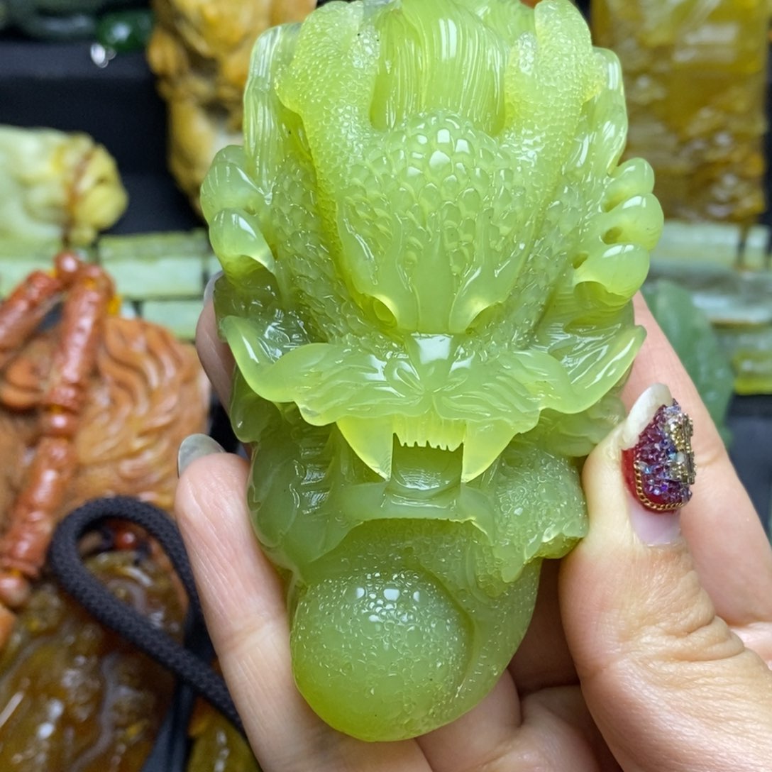 蛇纹石玉手把未镶嵌豫****发