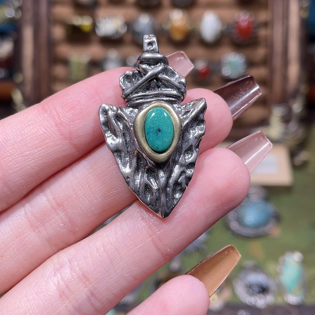 绿松石银S925镶嵌颈饰