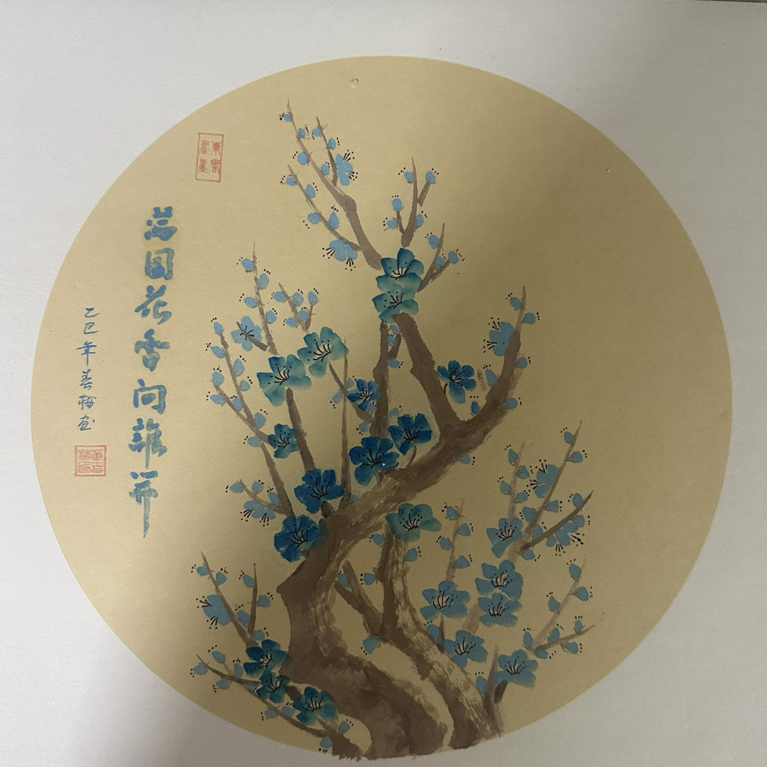 国画梅花33*33cm客厅卧室餐厅玄关装饰画